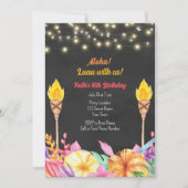  Luau Verjaardagsfeestuitnodiging Kaart (Voorkant)