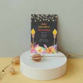  Luau Verjaardagsfeestuitnodiging Kaart