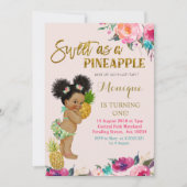 Luau verjaardagsuitnodiging Afro-Amerikaan Kaart (Voorkant)