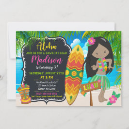 Luau-verjaardagsuitnodiging Aloha-uitnodigingen Kaart