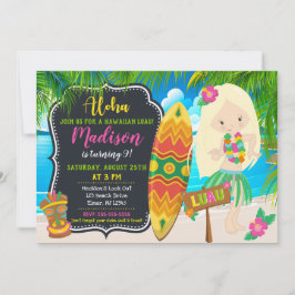 Luau-verjaardagsuitnodiging Aloha-uitnodigingen Kaart