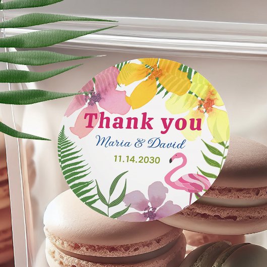 Luau Verloving Feest Dank Je Ronde Sticker