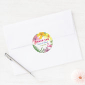 Luau Verloving Feest Dank Je Ronde Sticker (Envelop)