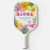 Luau Verloving Feest Pickleball Paddle (Achterkant)