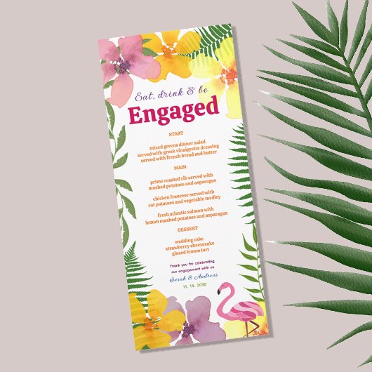 Luau Verloving Feest Tropisch Menu