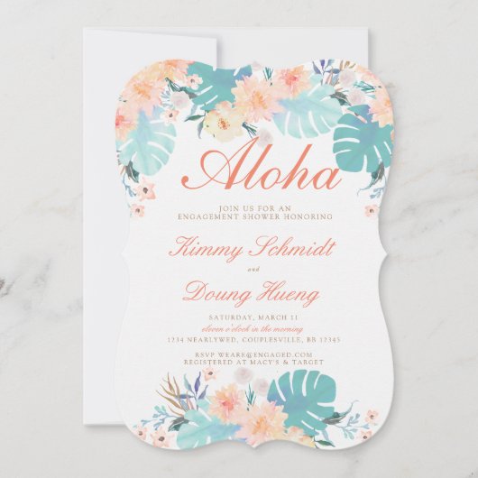 Luau Verloving Uitnodiging (Voorkant)