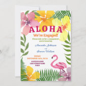 Luau Verlovingsfeest QR-code Kaart (Voorkant)