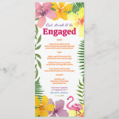 Luau-verlovingsfeest Tropisch Menu (Voorkant)