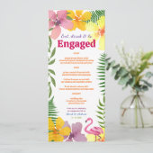 Luau-verlovingsfeest Tropisch Menu (Staand voorkant)
