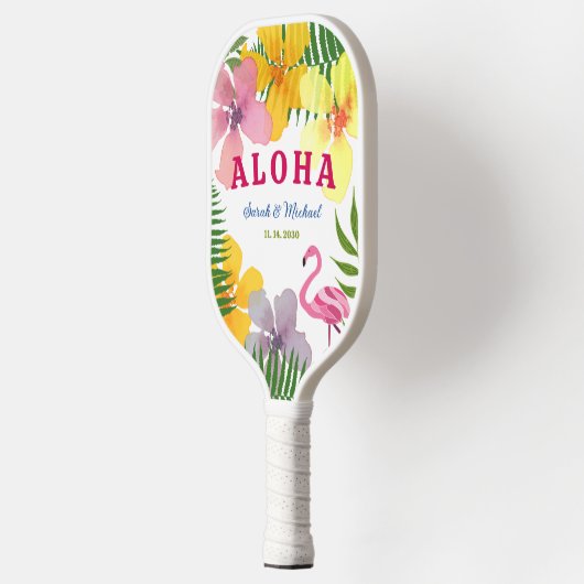 Luau-verlovingsfeestje Pickleball Paddle (Links)