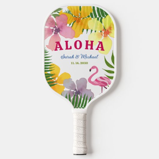 Luau-verlovingsfeestje Pickleball Paddle (Voorkant)