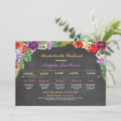 Luau Vrijgezellenfeest Reisschema Bachelorette Uit Kaart (Staand voorkant)