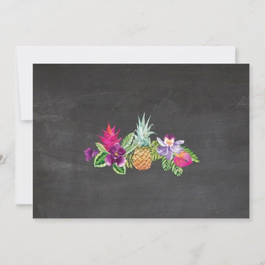 Luau Vrijgezellenfeest Reisschema Bachelorette Uit Kaart (Achterkant)