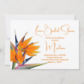 Luau Vrijgezellenfeest Sinaasappel Paradijsvogel D Kaart (Voorkant)