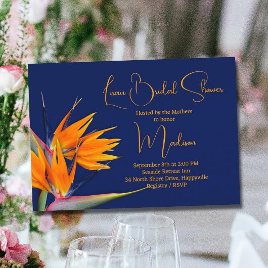 Luau Vrijgezellenfeest Sinaasappel Paradijsvogel D Kaart