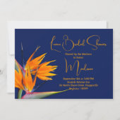 Luau Vrijgezellenfeest Sinaasappel Paradijsvogel D Kaart (Voorkant)