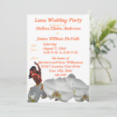Luau Wedding Party for Couples Invitation Kaart (Staand voorkant)