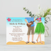 Luau Wedding Shower-uitnodiging Kaart (Staand voorkant)