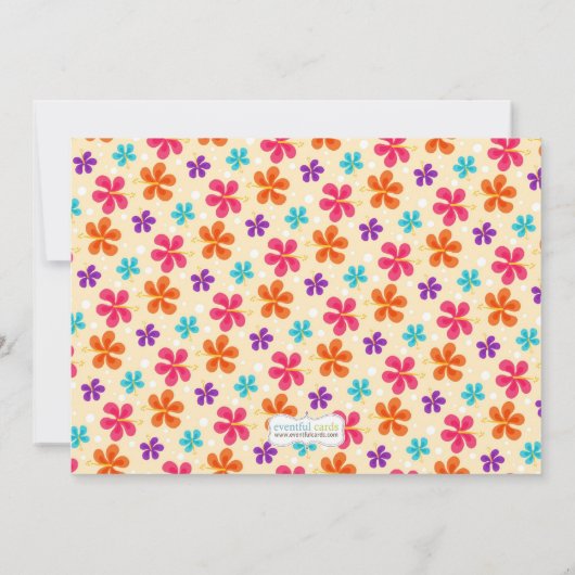 Luau Wedding Shower-uitnodiging Kaart (Achterkant)