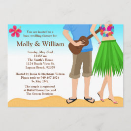 Luau Wedding Shower-uitnodiging Kaart