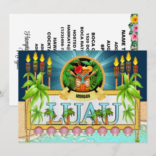 LUAU - Zie Achterkant - Uitnodiging (Voorkant / Achterkant)