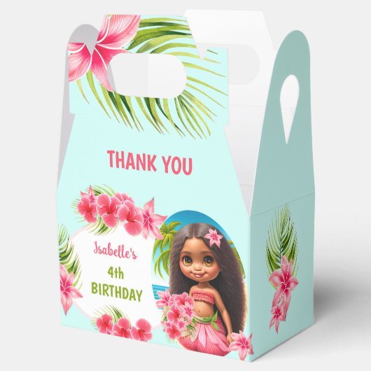 Luau Zomer Verjaardag Tropisch Strand Party meisje Bedankdoosjes (Geopend)