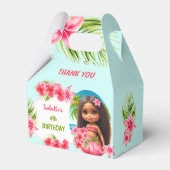 Luau Zomer Verjaardag Tropisch Strand Party meisje Bedankdoosjes (Voorkant Zijde)
