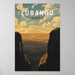 Lubango Angola Reizen Kunst Vintage Poster