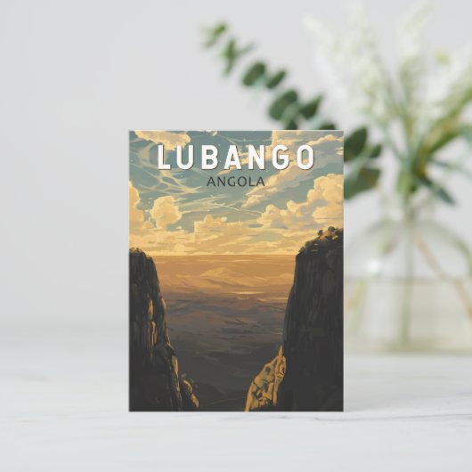 Lubango Angola Travel Art Vintage Briefkaart (Staand voorkant)