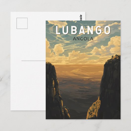 Lubango Angola Travel Art Vintage Briefkaart (Voorkant / Achterkant)