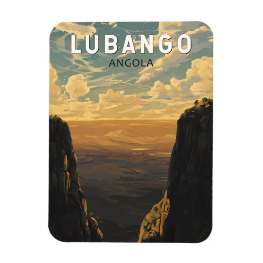 Lubango Angola Travel Art Vintage Magneet (Verticaal)