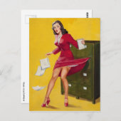 Lubberly Secretary PinUp Briefkaart (Voorkant / Achterkant)