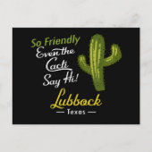 Lubbock Cactus Funny Retro Briefkaart (Voorkant)