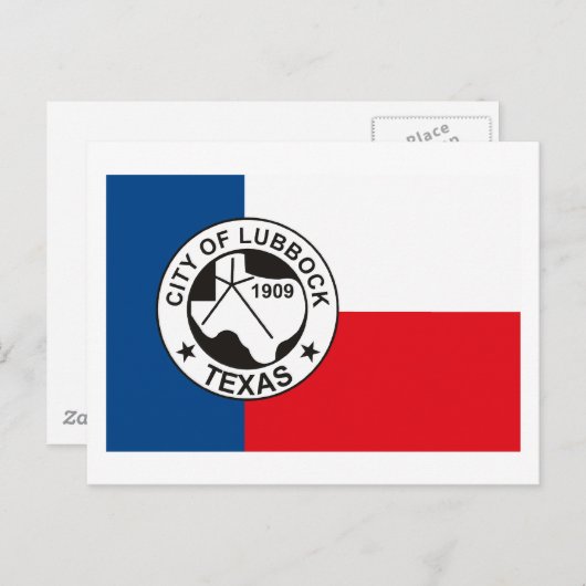 Lubbock Flag Briefkaart (Voorkant / Achterkant)