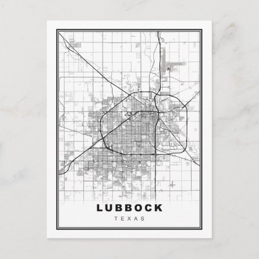 Lubbock Kaart (Voorkant)