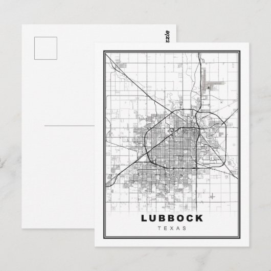Lubbock Kaart (Voorkant / Achterkant)