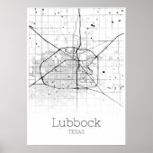 Lubbock Map - Texas - City Map Poster (Voorkant)