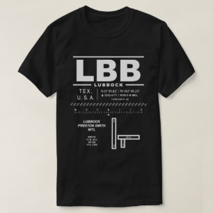 Lubbock Preston Smith International Airport LBB T-shirt