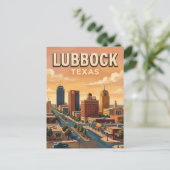 Lubbock Skyline Texas Briefkaart (Staand voorkant)