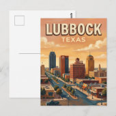 Lubbock Skyline Texas Briefkaart (Voorkant / Achterkant)