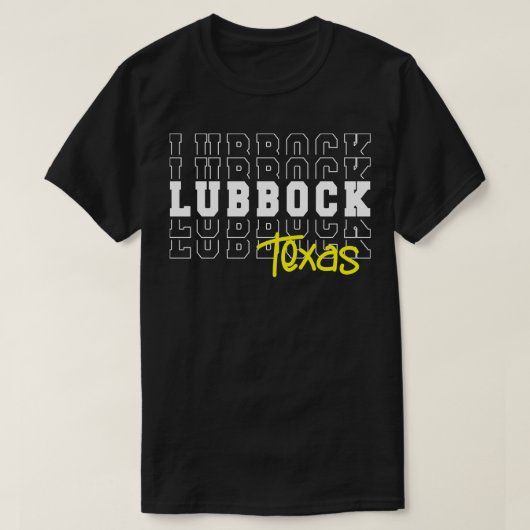 Lubbock stad Texas Lubbock TX T-shirt (Design voorkant)