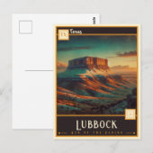 Lubbock, Texas | Antiek Briefkaart (Voorkant / Achterkant)