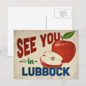 Lubbock Texas Apple - Vintage Travel Briefkaart (Voorkant / Achterkant)