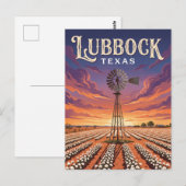 Lubbock Texas Briefkaart (Voorkant / Achterkant)