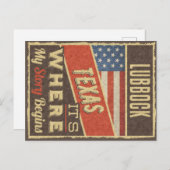 Lubbock Texas Briefkaart (Voorkant / Achterkant)
