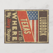 Lubbock Texas Briefkaart (Voorkant)