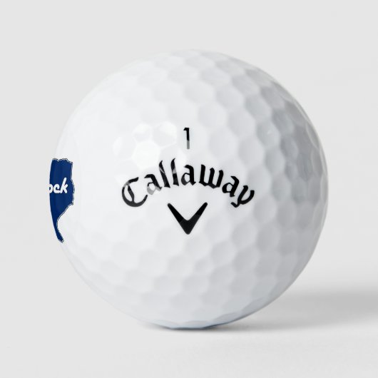 Lubbock Texas Lone Star State Map Proud West Texan Golfballen (Logo)