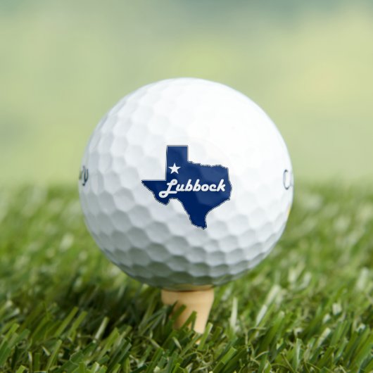Lubbock Texas Lone Star State Map Proud West Texan Golfballen (Insitu Shirt)