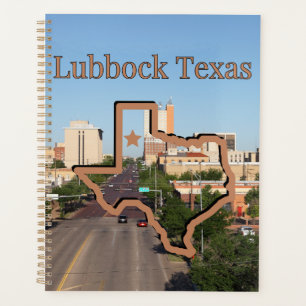 Lubbock Texas Map pictogram Agenda Planner