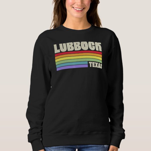 Lubbock Texas Pride Rainbow Flag Gay Pride Merch Q Trui (Voorkant)